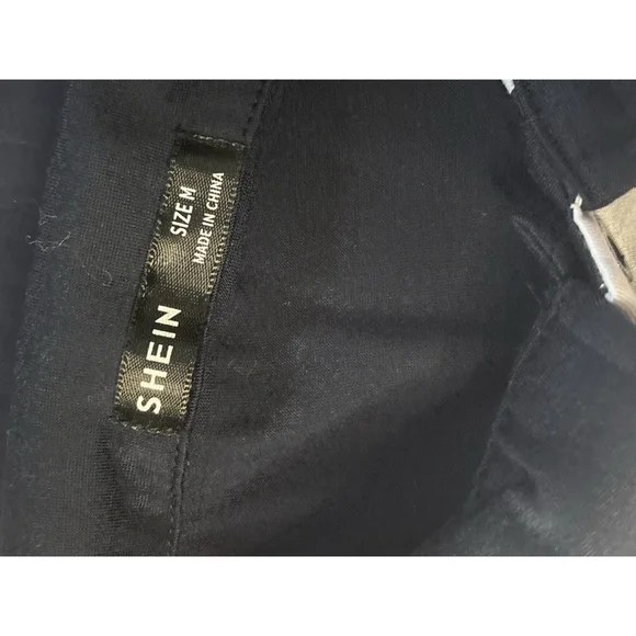 SHEIN Men’s Diagonal Stripe Colorblock Polo Shirt Navy White Red Size M Medium - Picture 5 of 5